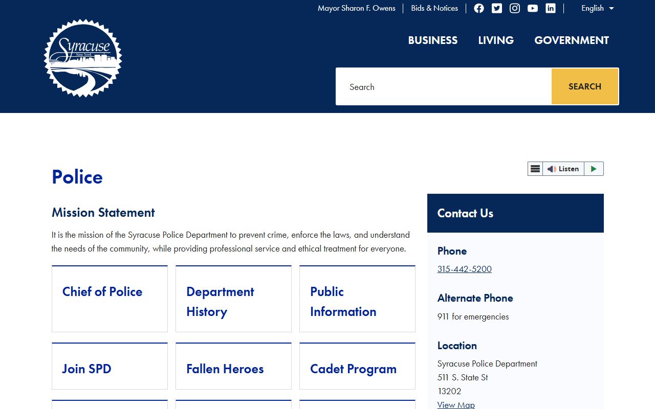 Syracuse Police Department Syracuse bench warrants