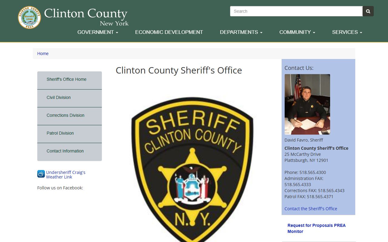 Clinton County Sheriff bench warrants search portal