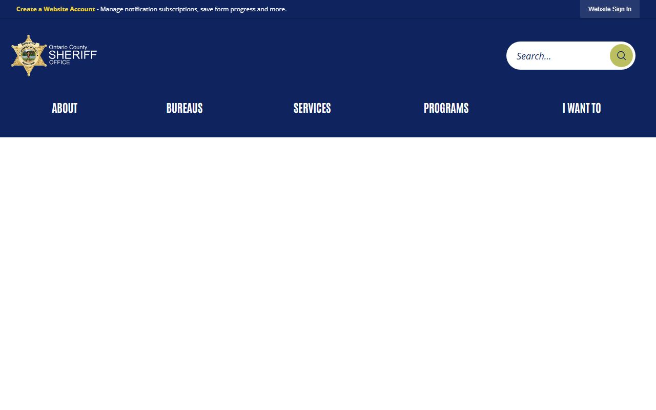 Ontario County Sheriff's Office for bench warrant enforcement in Ontario County