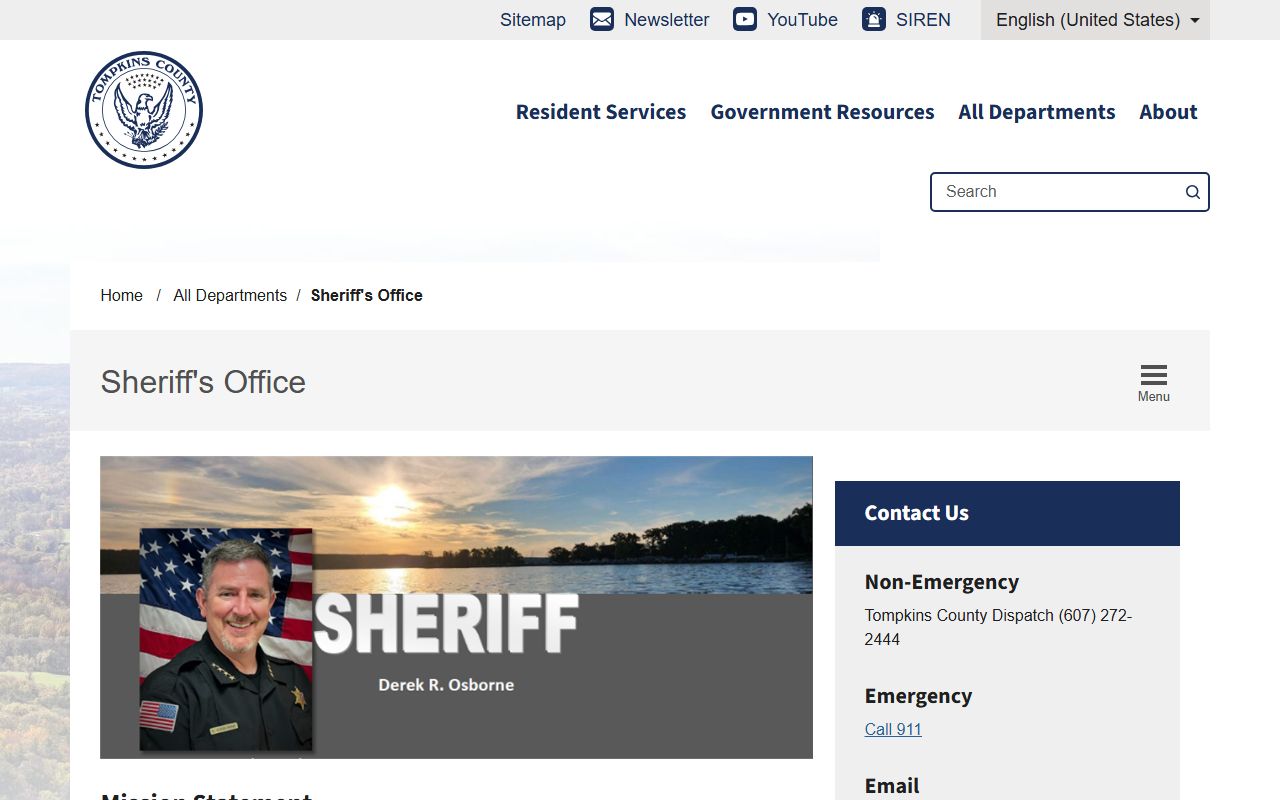 Tompkins County Sheriff Office bench warrants and warrant division