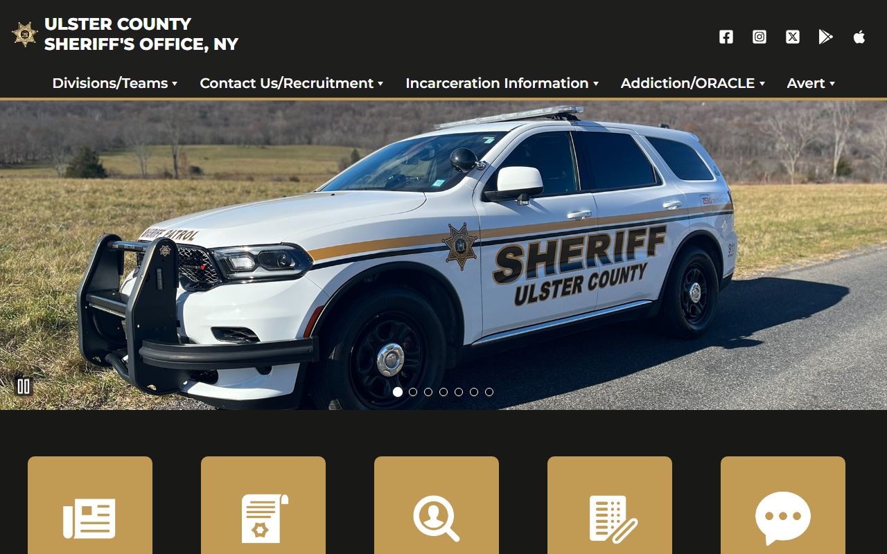 Ulster County Sheriff Office bench warrants and inmate lookup