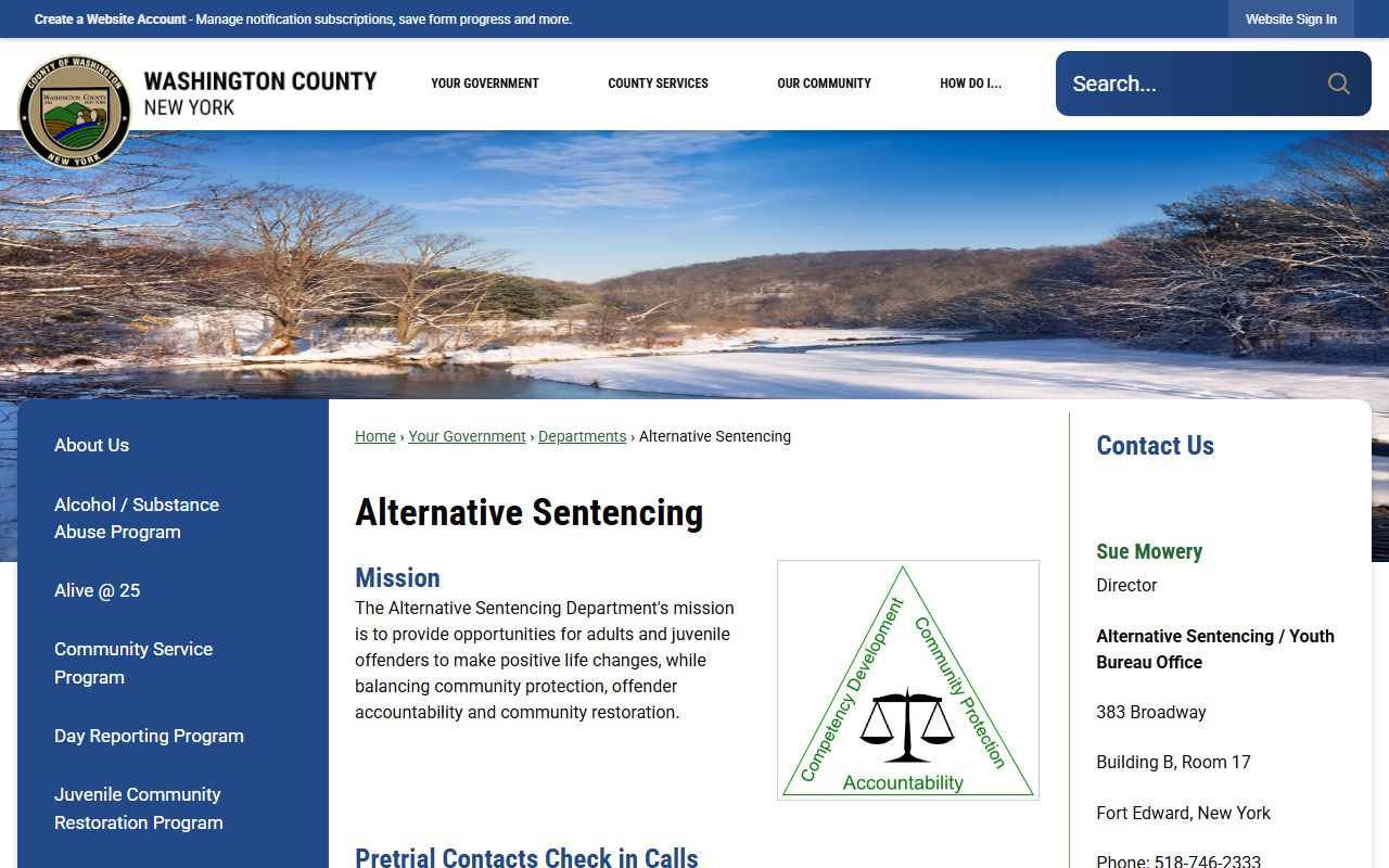 Washington County Clerk office court records and bench warrants