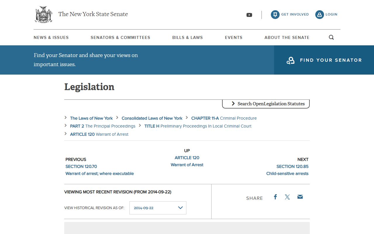 New York bench warrants CPL 120.80 execution of warrants