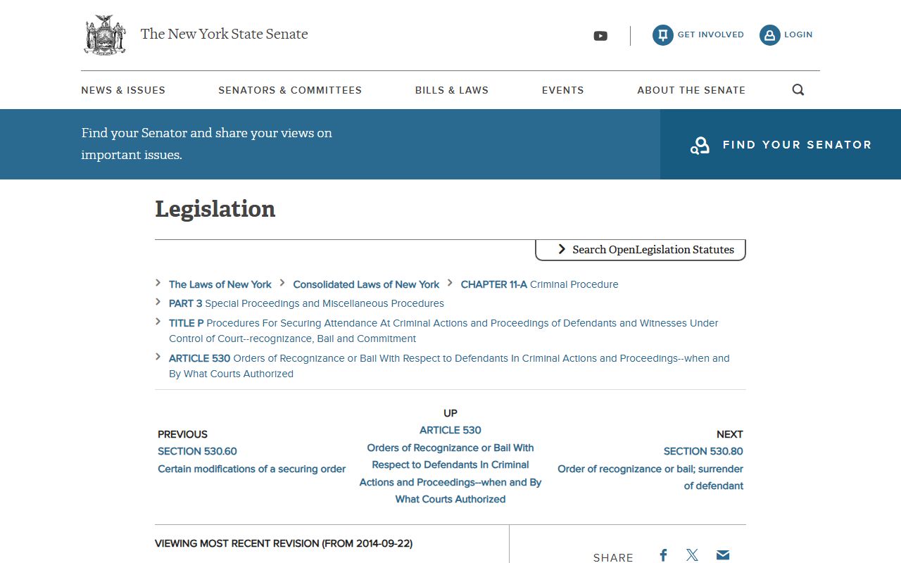 New York bench warrants CPL 530.70 statute